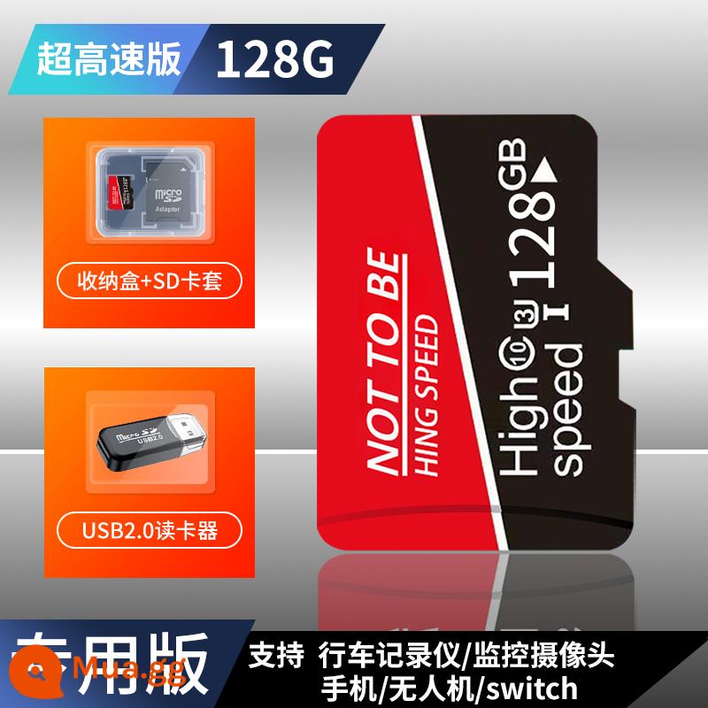 Thẻ nhớ tốc độ cao 512g ghi hình lái xe lưu trữ sd chuyên dụng thẻ tf 128g camera camera giám sát 256g - 128G/phiên bản tốc độ siêu cao + đầu đọc thẻ [máy ghi âm lái xe/điện thoại di động/máy ảnh/thiết bị giám sát/Công tắc/máy bay không người lái] chuyên dụng