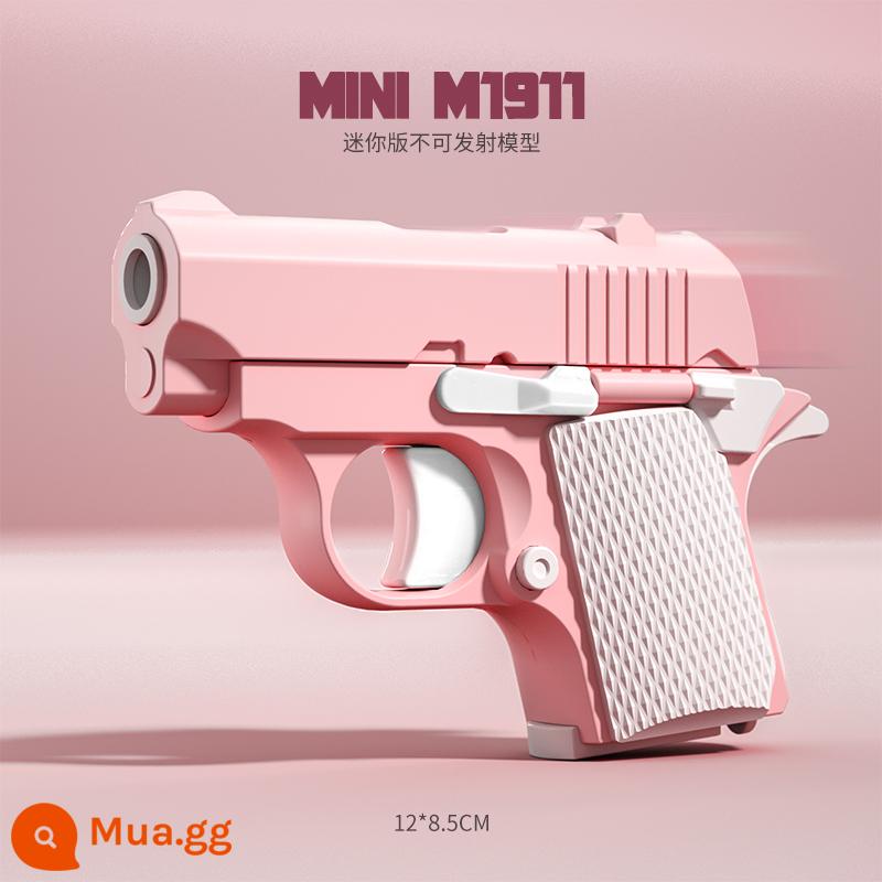 1911 Mini Cub Cà Rốt Dao Blowback Trọng Lực Cà Rốt Súng Dao Nhỏ Súng Ngắn 3D Cà Rốt In Giải Nén Đồ Chơi - Súng bôi trơn màu hồng và trắng huyền ảo