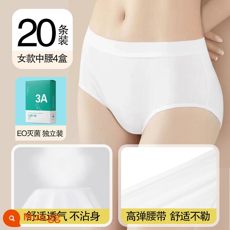 10 cặp quần lót boxer dùng một lần cho nam, quần sịp du lịch vô trùng, quần sịp đóng gói riêng, quần sịp du lịch vô trùng dùng một lần cho nam - Mẫu nữ - 20 chiếc [Đã tiệt trùng EO, không cần giặt và mặc]