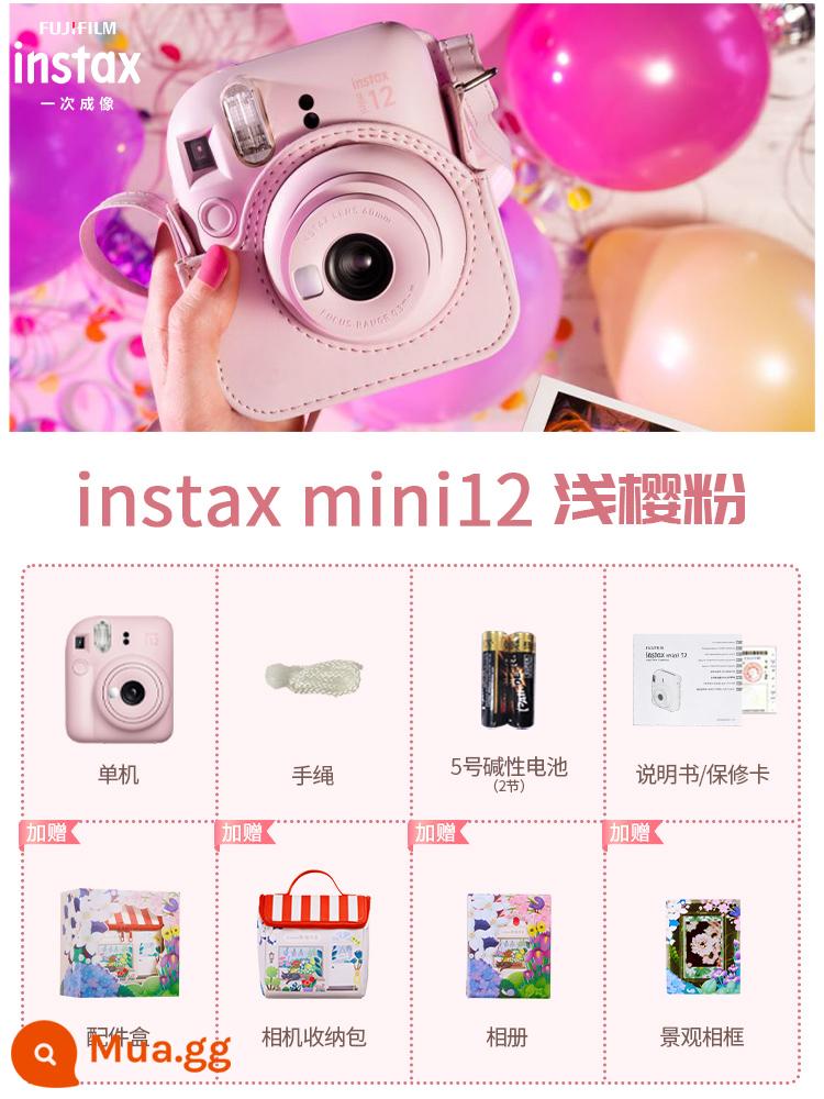 Fuji instax Polaroid mini11 đi kèm máy ảnh làm đẹp trẻ em mini7 nâng cấp phim đánh lừa mini9 - Bột Feiying mini12 bột anh đào nhẹ