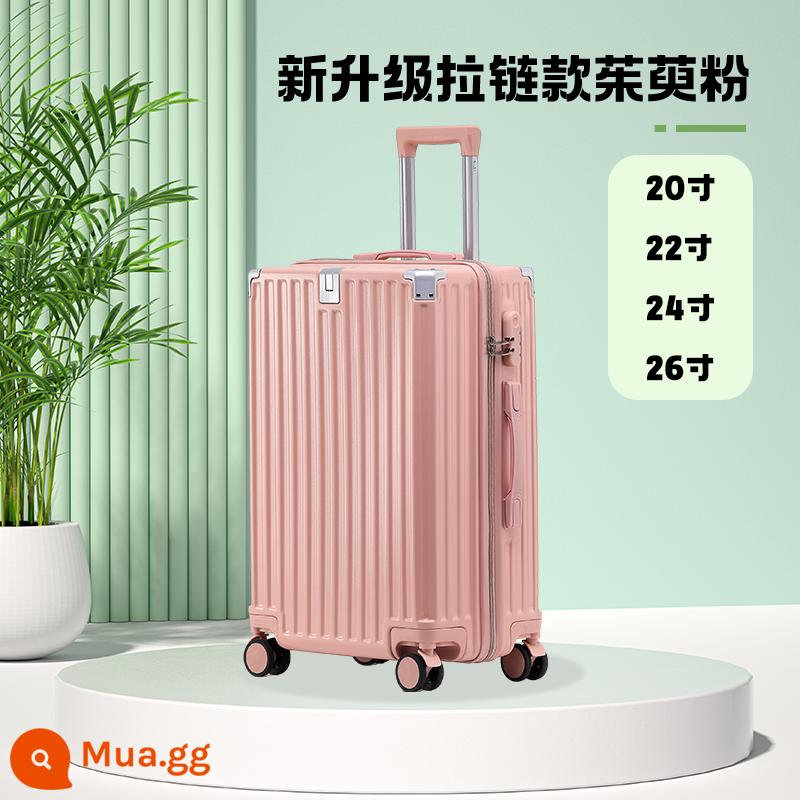 Xiangge Vali 20 Inch Im Lặng Bánh Xe Đa Năng Mật Khẩu Xe Đẩy Vali Khung Nhôm Cao Cấp 24 Inch Lên Máy Bay - Kiểu dây kéo L001 Cornus officinalis // Cần kéo bằng hợp kim tông màu sáng được nâng cấp