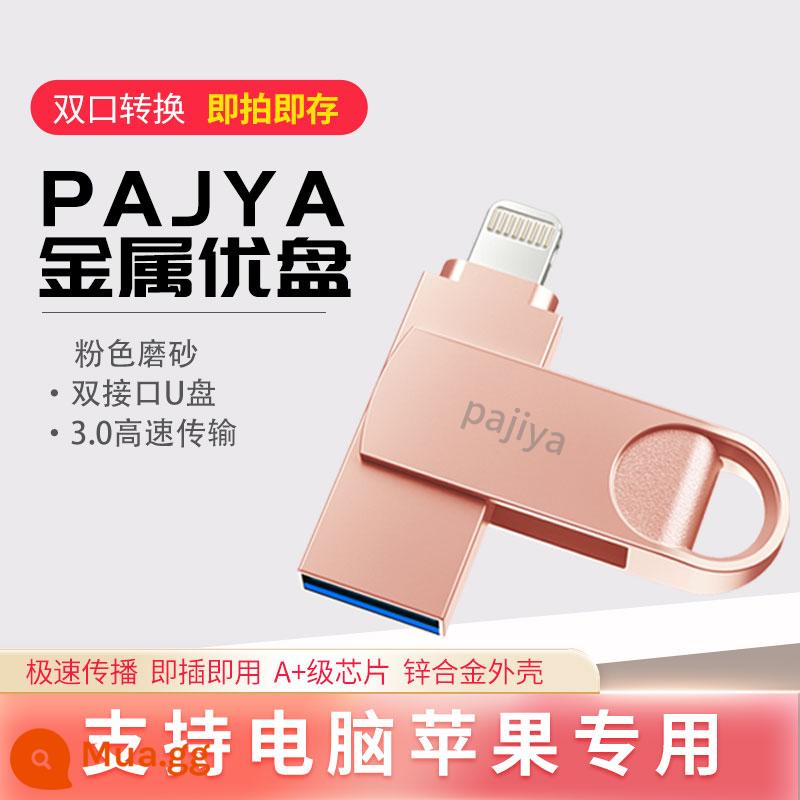 Ổ đĩa flash kim loại Pajiya Pagia Ổ đĩa flash USB truyền tốc độ cao typec Máy tính gia đình của Apple ổ đĩa flash kim loại pajya - Hồng 256G[táo phủ sương]