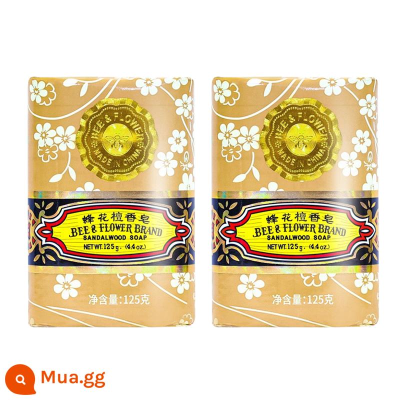 Xà phòng hoa ong FLAUHRA 125g * 2 miếng dùng để rửa mặt, tắm, rửa tay, tắm hương thơm, xà phòng làm sạch và dưỡng ẩm - Gỗ đàn hương cổ điển*2