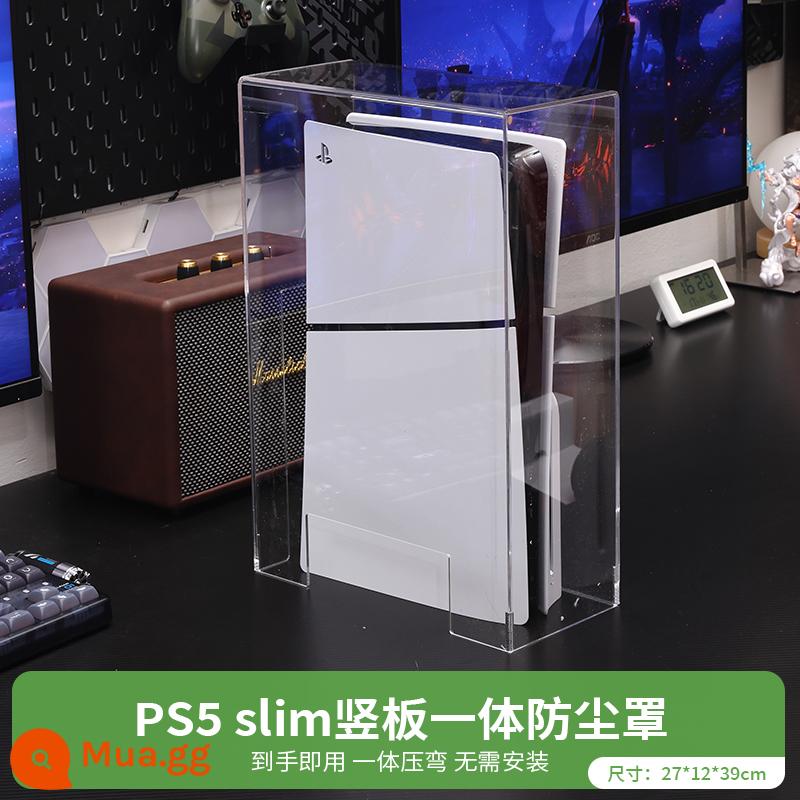 PS5slim phiên bản mỏng che bụi che tản nhiệt máy chủ thích hợp cho máy chơi game Sony bảo vệ acrylic trong suốt phụ kiện ngoại vi vỏ ngang và dọc phổ quát tích hợp chủ đề sáng tạo tay cầm - [Tiêu chuẩn PS5 Slim] Tấm che bụi dọc ·Uốn nóng một mảnh mà không cần cắt tay