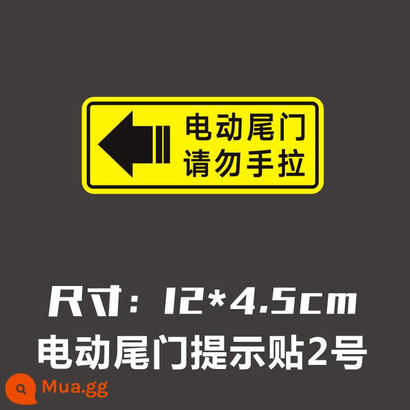 Nhãn dán cảnh báo cửa sau điện xin vui lòng không kéo nhãn dán xe Odyssey điện nâng cổng thông báo nhãn dán giấy phản quang vá - Tem dán cốp sau chỉnh điện số 2