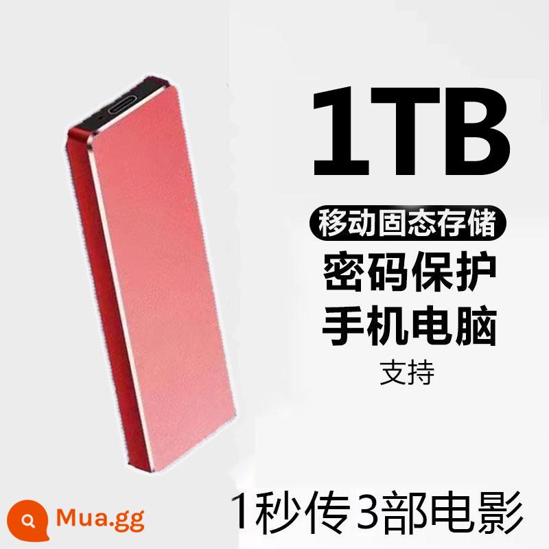 Ổ cứng di động siêu mỏng chính hãng chính hãng 8T tốc độ cao 2000GB dung lượng lớn 1T ổ cứng điện thoại di động máy tính lưu trữ thể rắn - 1TB [đỏ] [mã hóa bảo mật + đọc và ghi tốc độ cao 3.0 + chip tốc độ cao thế hệ thứ 10]