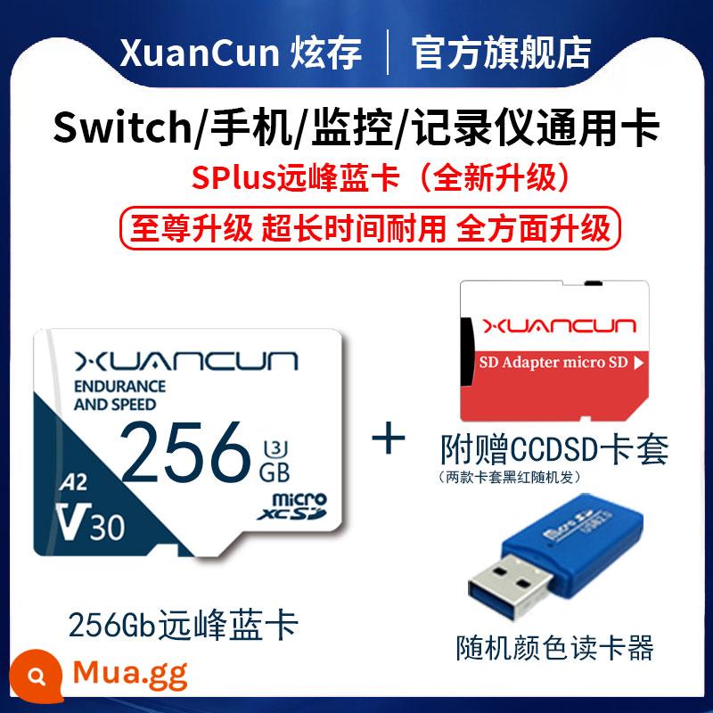 Yuancun 128g thẻ nhớ TF tốc độ cao 64G điện thoại di động camera hiệu suất cao thực thi pháp luật ghi đặc biệt lưu trữ thẻ sd - [Nâng cấp độc quyền] Thẻ tốc độ cao 256G Palace [Miễn phí đầu đọc thẻ]