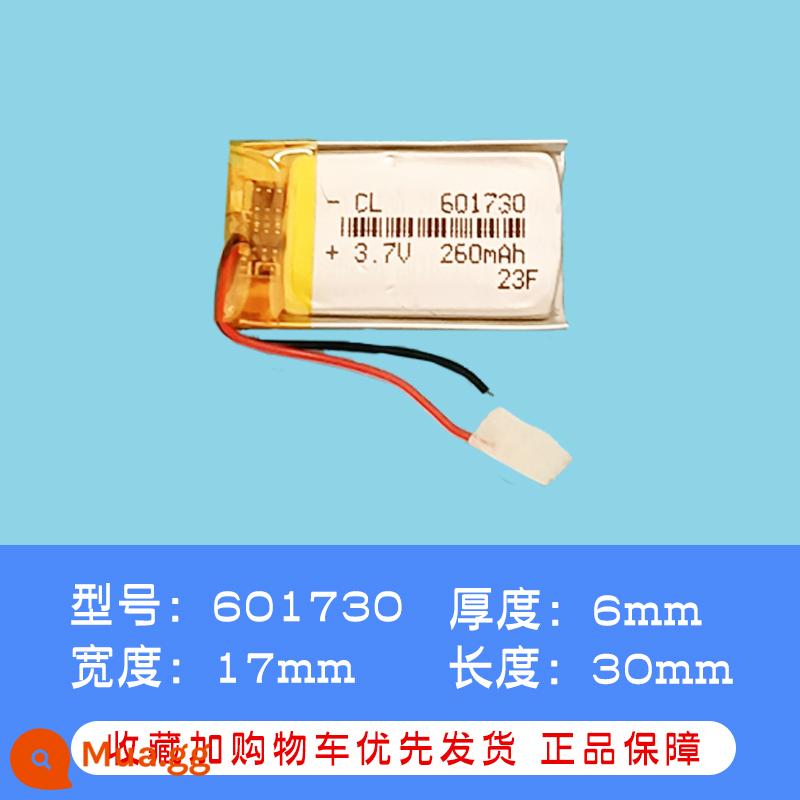 Pin lithium polymer 3.7V thiết bị ghi âm thông minh có thể đeo được bút phiên dịch kỹ thuật số pin thiết bị y tế - Tay áo màu đỏ 601730-260mAh