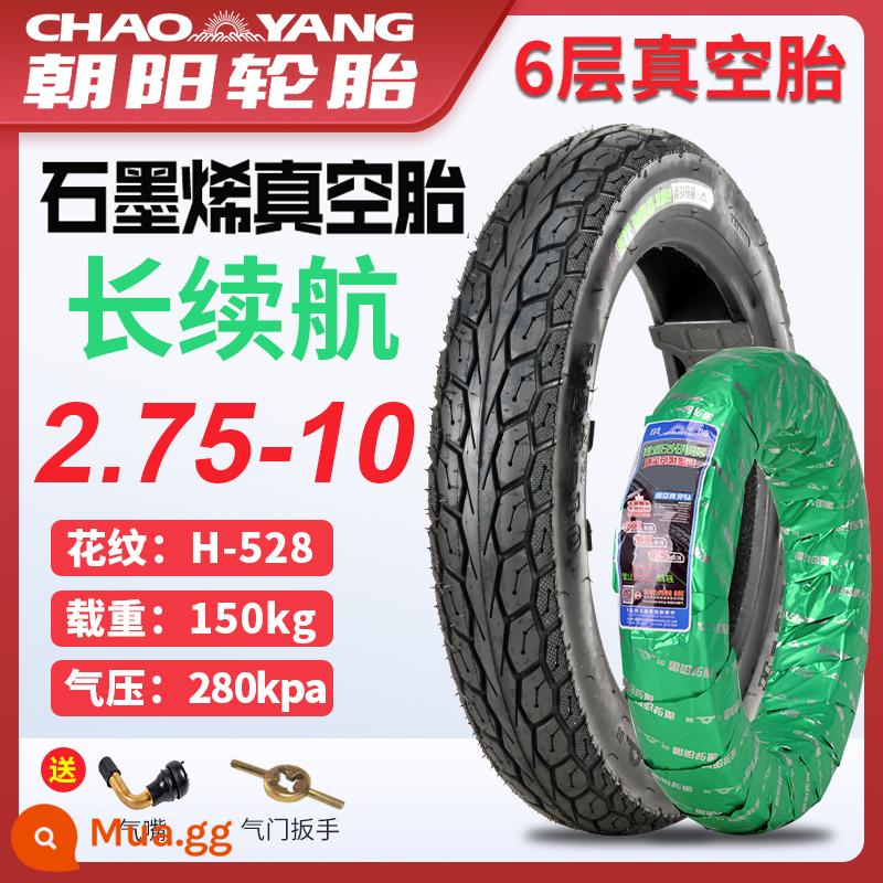 Lốp Chaoyang 3.00/2.75-10 14/16x2.50/3.0 Lốp Xe Điện Lốp Không Săm Xe Điện Dây Lốp - 2,75-10 Graphene [chạy xa] 6 lớp 528