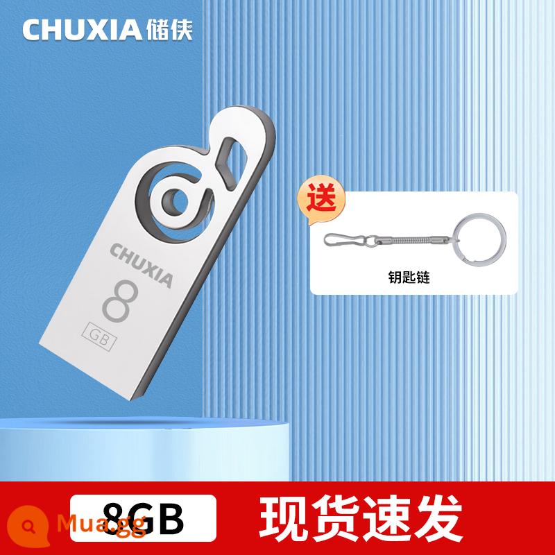 Ổ đĩa flash chính thức Chu Xia chính hãng 128g dung lượng lớn tốc độ cao bền 64g chống thấm nước và chống sốc ổ đĩa flash USB tùy chỉnh dành cho doanh nghiệp - [8GB Silver] Hàng có sẵn, giao hàng nhanh