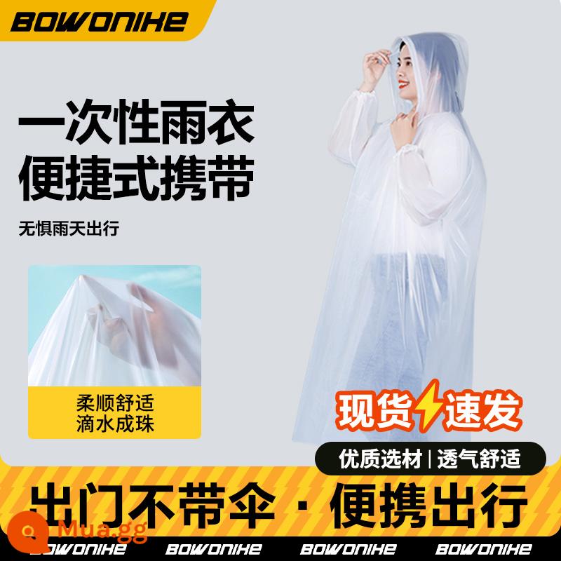 Áo mưa poncho dành cho nam và nữ dành cho người lớn không dùng một lần của Bovonik áo khoác dài thông thường không thấm nước áo mưa đặc biệt dành cho nữ - [Áo mưa thẻ dùng một lần] 3 gói, màu ngẫu nhiên