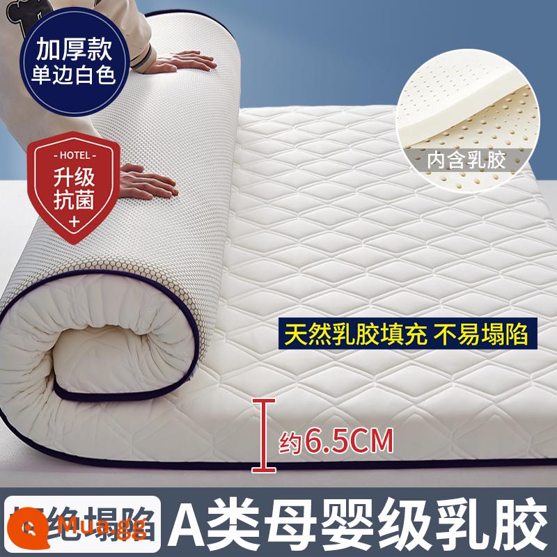 Nệm cao su đệm nhà dày ký túc xá sinh viên đơn chiếu tatami thảm xốp cho thuê chăn đặc biệt - (Độ dày: khoảng 6.5cm) Lưới kim cương - trắng [Áo công nghiệp 5 lớp mủ siêu dày + Vải kháng khuẩn, chống mạt loại A]