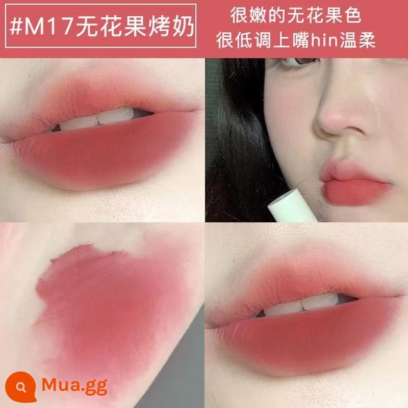 Akf Lip Bùn Son Môi Son Men Nữ M07 Thích Hợp Thương Hiệu Giá Cả Phải Chăng Sinh Viên Mẫu Matte Matte M08M01M20 Màu Afk - M17#Sữa rang sung nồng nàn khao khát thuần khiết