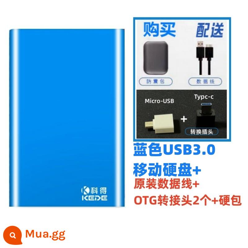 Kede ổ cứng di động 2t điện thoại di động máy tính ổ cứng 1t di động tốc độ cao 320g ổ cứng cơ thể rắn mã hóa 500g - Kim loại {blue}+gói quà tặng