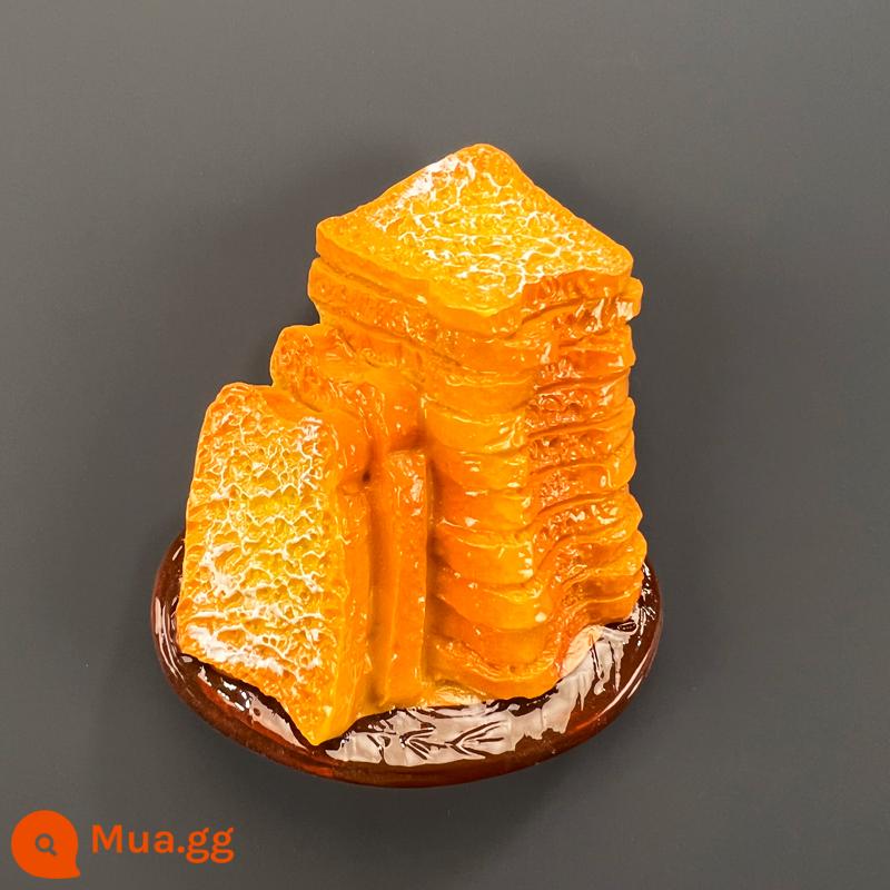 Nam châm tủ lạnh 3D mô phỏng ba chiều thực phẩm đồ chơi trang trí nam châm ins phong cách cá tính sáng tạo vật trang trí miếng dán từ tính - bánh mì cắt dọc