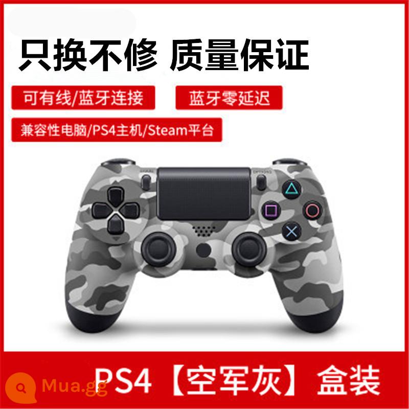 Tay cầm ps4 pc phiên bản máy tính bluetooth không dây rung hơi nước Android Apple điện thoại di động máy tính bảng bảng điều khiển trò chơi đa năng - [Camo Grey] Phiên bản Bluetooth 5.0 hàng đầu