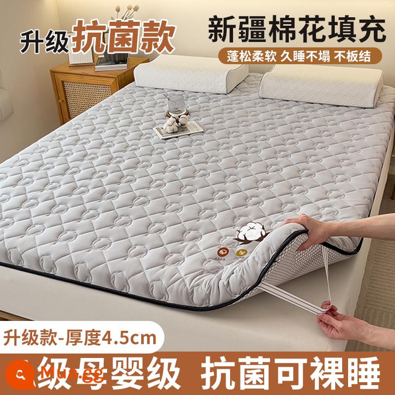 Nệm Cotton Đệm Mềm Mại Hộ Gia Đình Nệm Lót Tatami Thảm Nệm Ký Túc Xá Sinh Viên Đơn Đặc Biệt Miếng Lót Có Thể Gập Lại - Cotton màu xám [Vải kháng khuẩn và chống mạt loại A nâng cấp, độ dày khoảng 4,5cm]