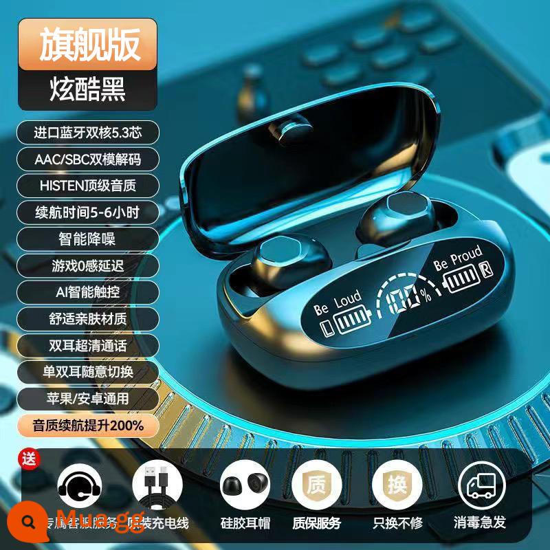 Tai Nghe Bluetooth Không Dây Mới 2023 Thể Thao Chất Lượng Cao Giảm Tiếng Ồn In-Ear Siêu Dài Pin Công Suất Cao Cho Nam Và Nữ - Màu đen [Phiên bản hàng đầu] Giảm tiếng ồn thông minh★Chất lượng âm thanh đỉnh cao★Tuổi thọ pin dài