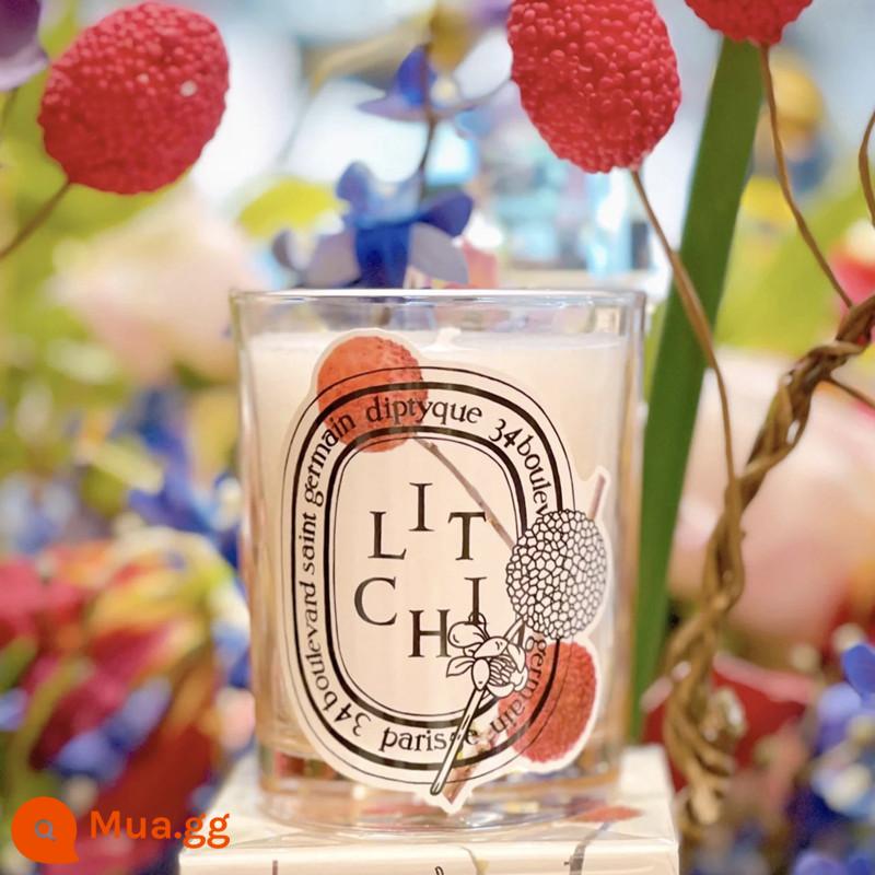 Diptyque Nến thơm Diptyque hốc lưu niệm đèn dầu thơm quà tặng sinh nhật Lễ Tình Nhân - [Vải thiều 190g]Valentine's Day Limited