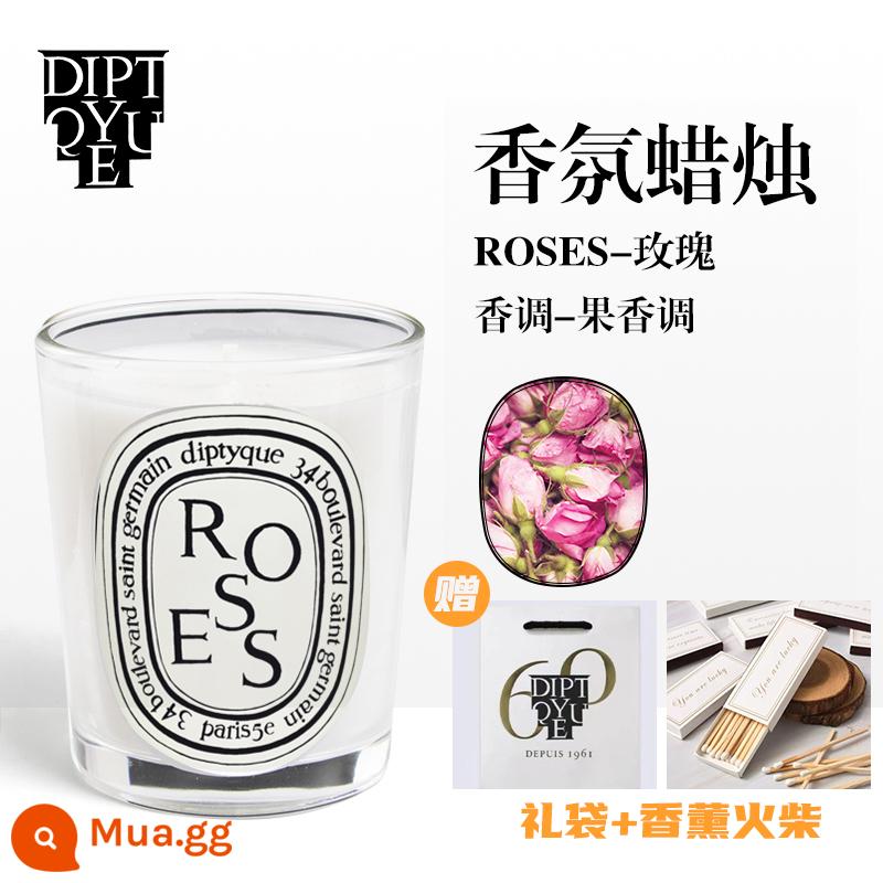 Diptyque Nến thơm Diptyque hốc lưu niệm đèn dầu thơm quà tặng sinh nhật Lễ Tình Nhân - [Rose 190g]ROSES-hương hoa