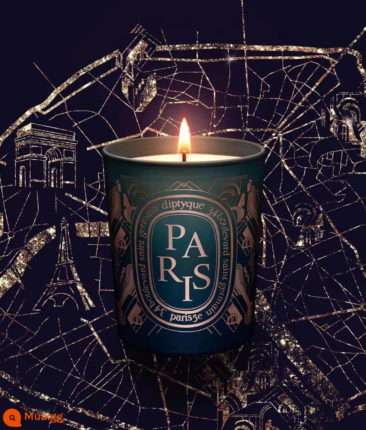 Diptyque Nến thơm Diptyque hốc lưu niệm đèn dầu thơm quà tặng sinh nhật Lễ Tình Nhân - [Paris 190g] paris-city giới hạn