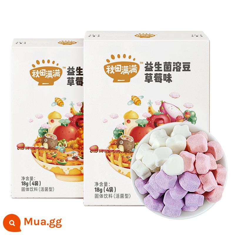 Đậu hòa tan probiotic của Akita Manman bổ sung thêm đồ ăn nhẹ Cửa hàng đậu hòa tan hàng đầu của Autumn Manman tặng thực phẩm bổ sung cho trẻ 6 tháng tuổi. - [2 hộp] Đậu hòa tan Probiotic hương dâu