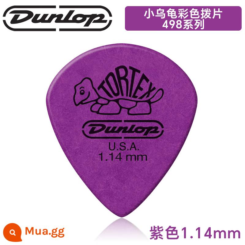 Dunlop pick Dunlop guitar điện pick rùa nhỏ jazz3 guitar bass dân gian gảy đặc biệt - Pick màu tím dòng 498 1.14mm