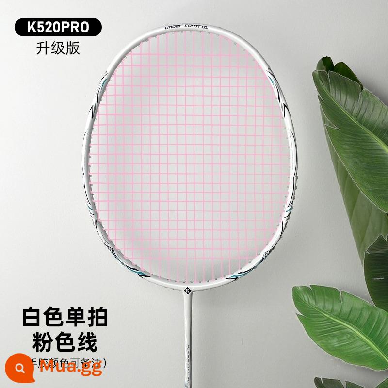 Vợt cầu lông Xunfeng K520pro chính hãng toàn carbon siêu nhẹ 4U tập KUMPOO Xunfeng vợt đơn và đôi - K520pro dòng trắng hồng