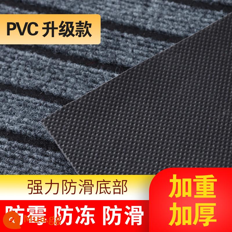 Thảm trải sàn lối ra vào, thảm cửa ra vào, thảm cửa ra vào, thảm chống trượt, thảm chào mừng diện tích lớn chống bám bẩn, hút nước và hút dầu - Xám đậm: Đã nâng cấp lên 6 mm [đế cao su], đủ bền để mang trong một năm