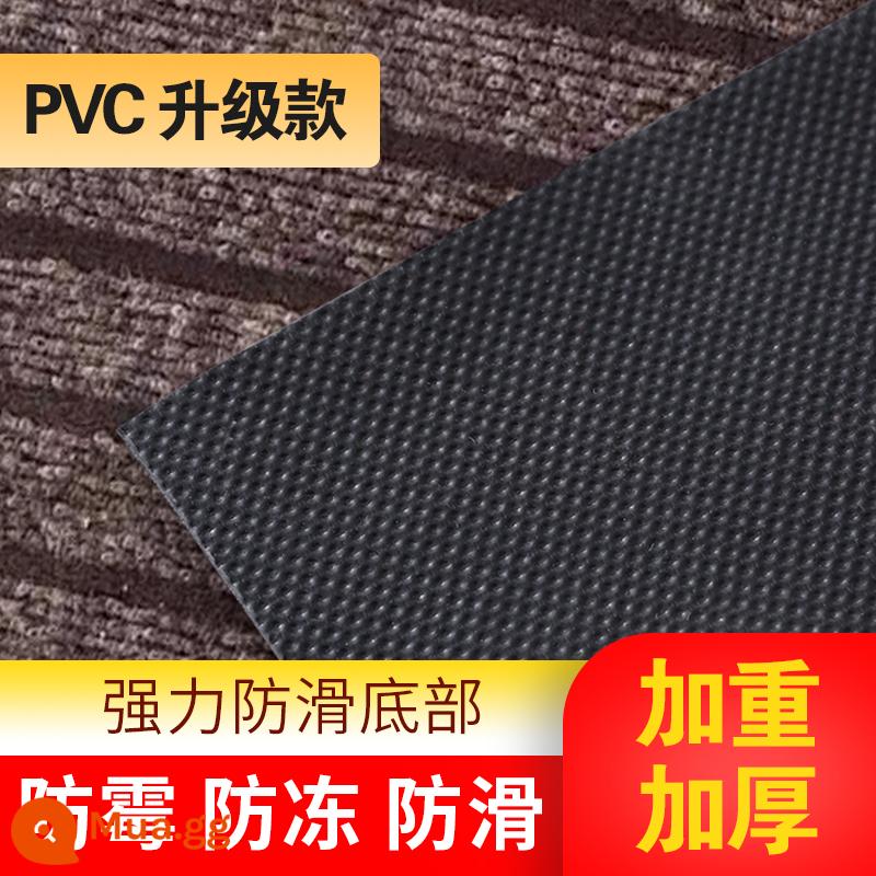 Thảm trải sàn lối ra vào, thảm cửa ra vào, thảm cửa ra vào, thảm chống trượt, thảm chào mừng diện tích lớn chống bám bẩn, hút nước và hút dầu - Màu nâu: Đã nâng cấp lên 6 mm [đế cao su], đủ bền để mang trong một năm