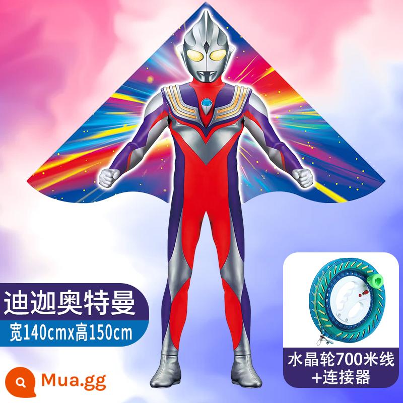 Ultraman Zero Diều Làn Gió Trẻ Em Dễ Bay 2024 Mới Hoạt Hình Hoạt Hình Sơ Khai Người Lớn Kích Thước Lớn - Bánh xe pha lê mang siêu nhân cao 1,5 mét 700 mét