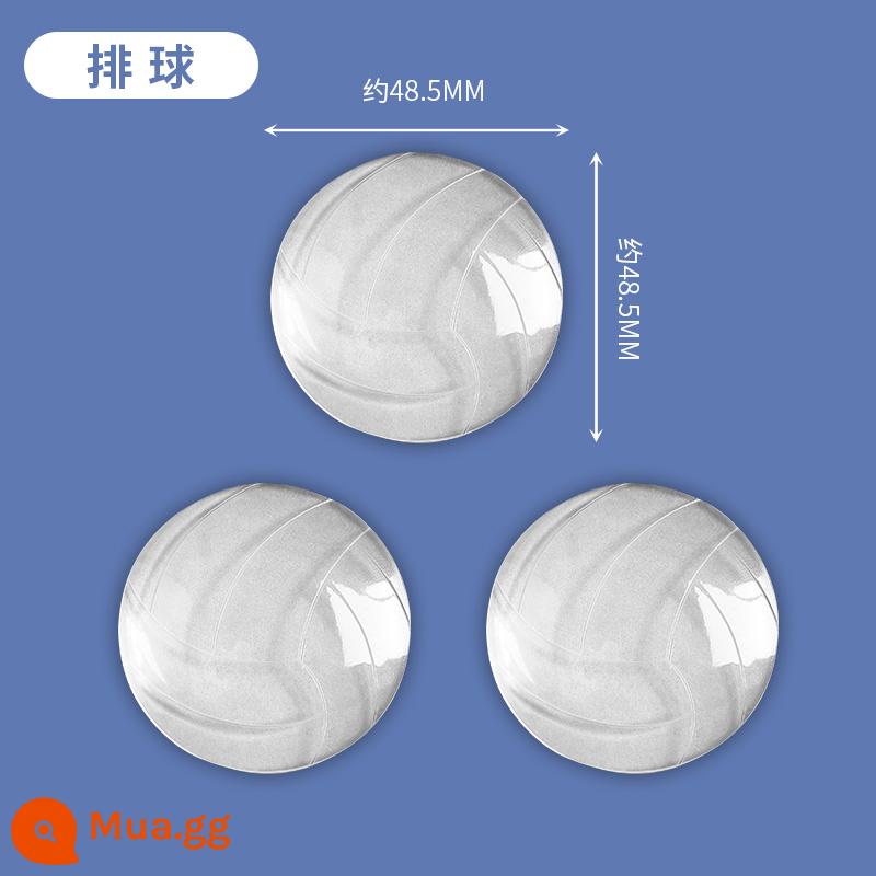 Silicone trong suốt ngăn chặn cửa chống va chạm dán tay nắm cửa cửa tủ đệm chống va chạm phía sau tắt tiếng chống va chạm không đấm cửa chống - Mô hình bóng chuyền trong suốt (3 cái)