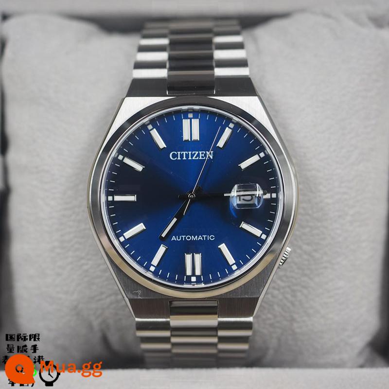 CITIZEN chính thức xác thực kinh doanh mới cam vàng xanh nước ma đá sapphire đồng hồ cơ nam NJ0151-88M - Màu xanh NJ0150-81L