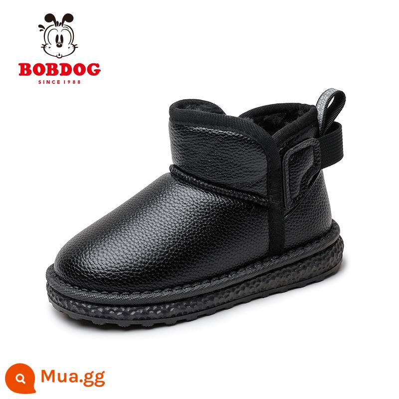 Giày trẻ em Babu Doudou Boot Snow 2022 Mới mùa đông trẻ em giày cotton plel sâu ấm chảy - 5030 màu đen