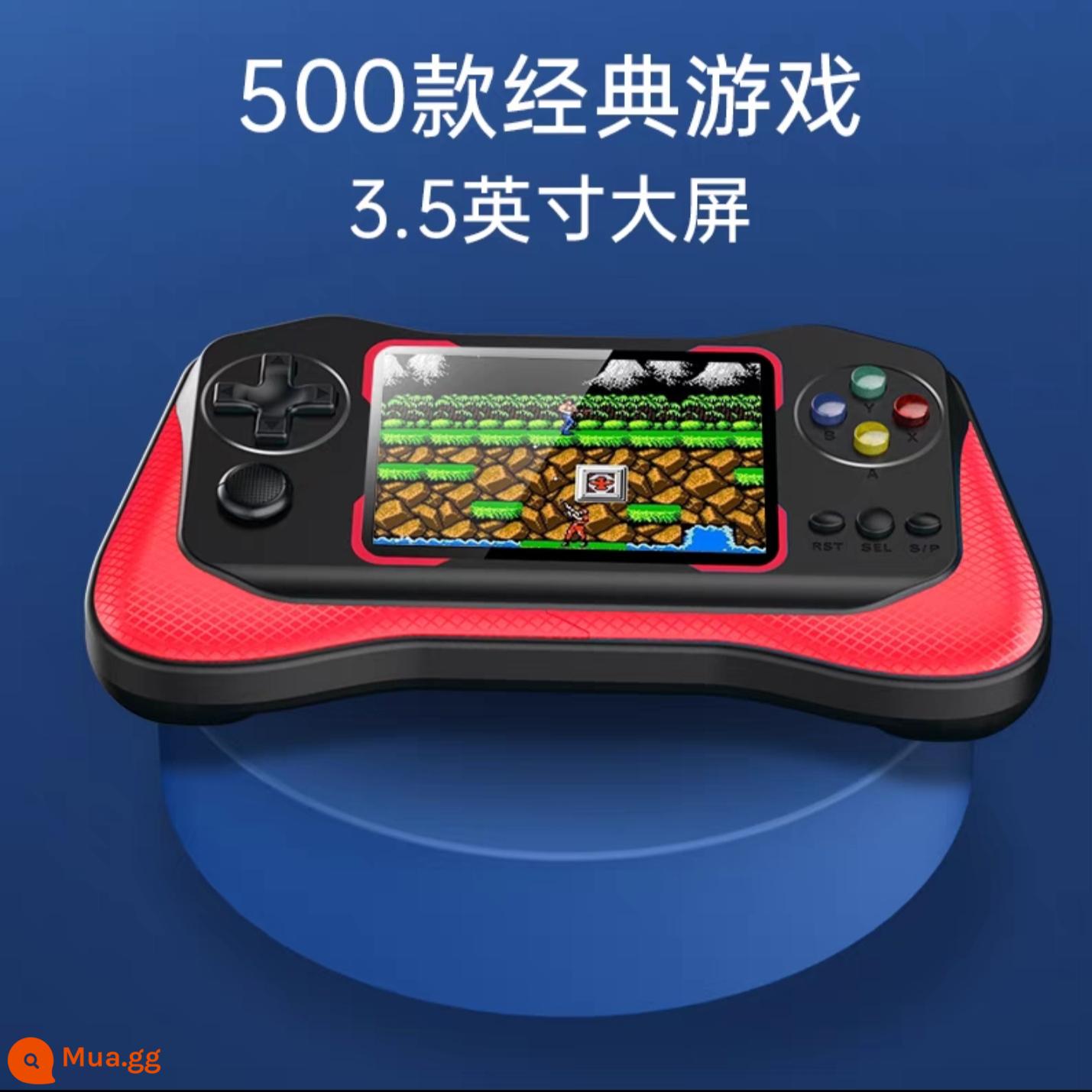 Máy chơi game rocker hoài cổ mới cổ điển cầm tay đơn và đôi cầm tay nhỏ có thể sạc lại Super Mario FC cầm tay - Model đơn màu đỏ thuần (màn hình 3,5 inch HD 500 trò chơi)