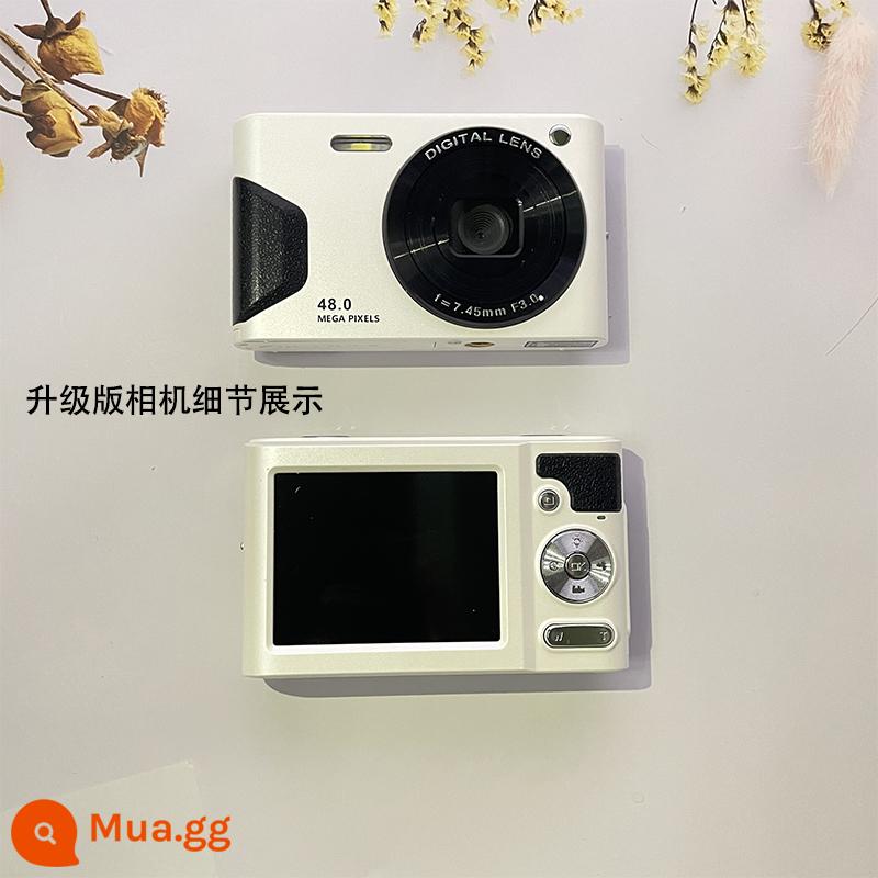 Sinh Viên Máy Ảnh Kỹ Thuật Số Retro Ccd Khuôn Viên HD Du Lịch Nhỏ Camera Vlog Mục Từ Cấp Thẻ Máy Quà Tặng - Phiên bản mới nâng cấp màu trắng [có thể quay video và chuyển sang điện thoại di động] 20 pixel lọc thì tốt hơn