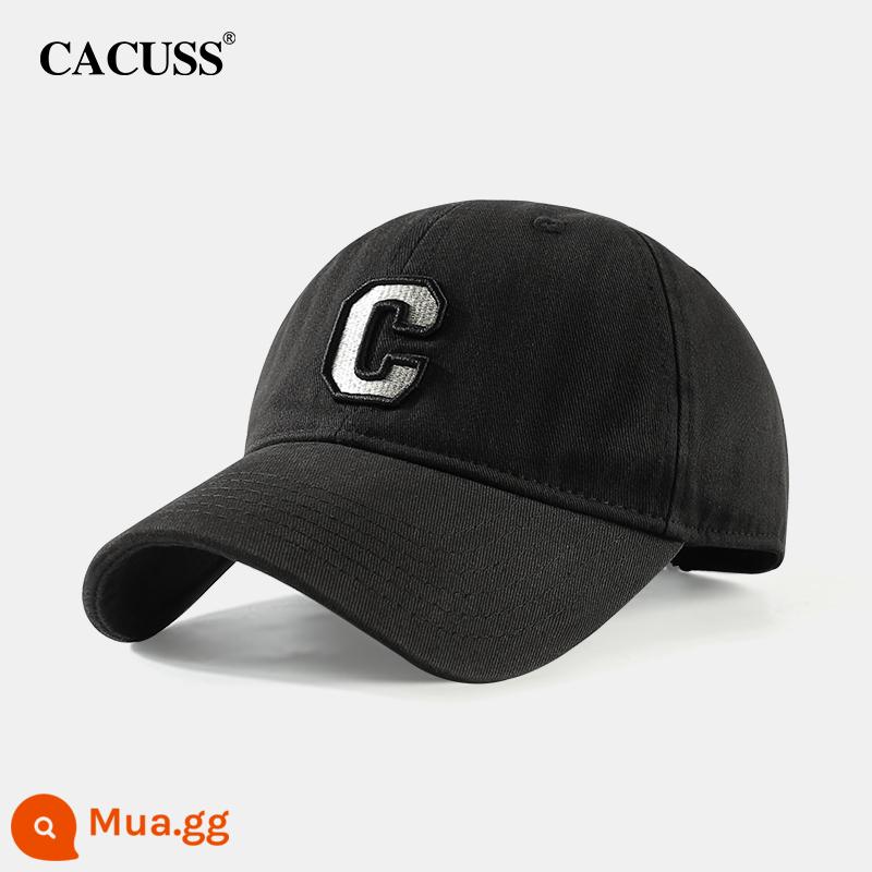 CACUSS Nón Nữ Mùa Đông Mũ Bóng Chày Chữ Chống Nắng Áo Chống Nắng Thường Ngày Tất Cả Các Trận Đấu Đạt Đỉnh Bộ Đội Nam Cùng Phong Cách - Đen 596 cơ bản đơn giản