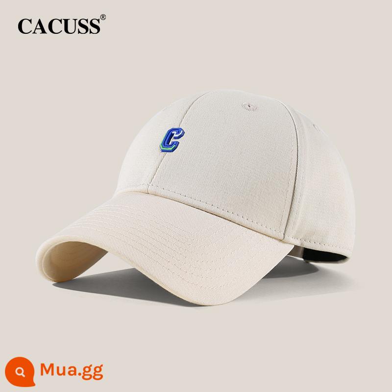 Mũ bóng chày CACUSS nam mùa thu chữ cotton đạt đỉnh mũ nữ nhiều màu chụp đường phố chống nắng mũ che nắng - Kaki nhẹ