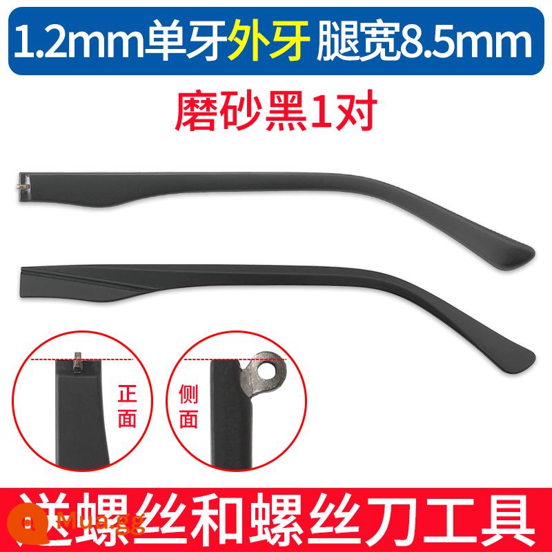 Chân kính bị hỏng sửa chữa và thay thế một cặp gọng kính phổ quát chân kính gọng ngoài răng để gửi dụng cụ lắp đặt - Răng đơn 1,2 mm Răng ngoài 8,5 mm đen mờ 1 cặp + bộ sửa chữa