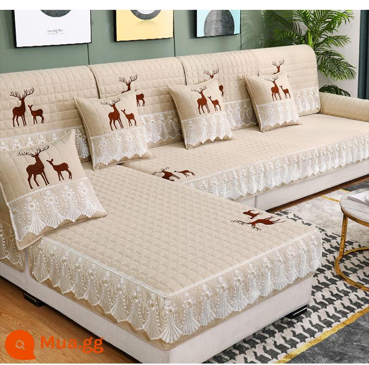 Đệm Sofa Bốn Mùa Đa Năng Chống Trơn Trượt Ghế Sofa Tất Cả Bao Gồm Đa Năng Đơn Giản Hiện Đại Đệm Vải Khăn qo - Yian [tay nghề tinh tế, loại bỏ sự thô ráp]