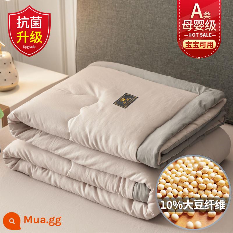 Nanjiren Cotton Mùa Hè Mát Chần Gòn Điều Hòa Không Khí Chần Gòn Sợi Đậu Nành Chần Gòn Ký Túc Xá Sinh Viên Đơn Mỏng Lõi Chăn Bộ 4 Món - Crown Camel [Chăn mùa hè bằng sợi đậu nành được nâng cấp, có thể giặt bằng máy]