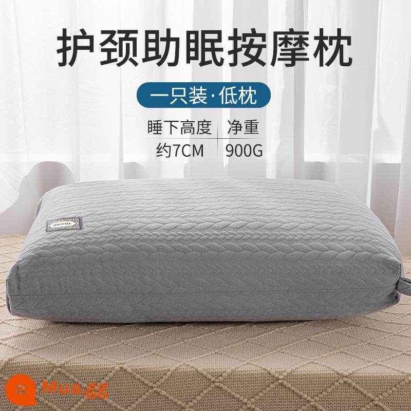 Lõi gối thấp Memory cotton giúp ngủ ngon gối ôm trọn đầu một cặp ngủ đơn đặc biệt ký túc xá sinh viên - Gối Thấp Màu Xanh Xám [Một Gói] [Hỗ Trợ Cổ Tử Cung Giúp Ngủ Ngon]