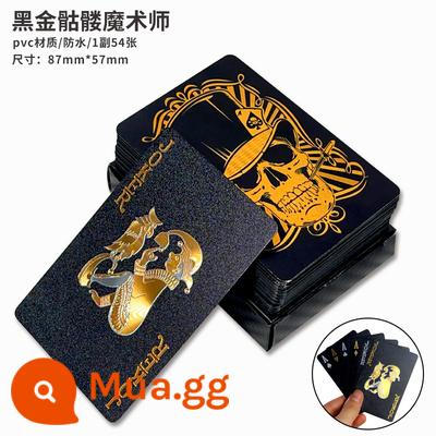 Vàng Poker Thẻ Bay Sáng Tạo Lưới Nhựa Nhựa PVC Đỏ Chống Thấm Nước Có Thể Giặt Thẻ Bay Đồ Chơi Trò Chơi Texas Cắt Hoa - Hộp sọ vàng đen Yao Ye