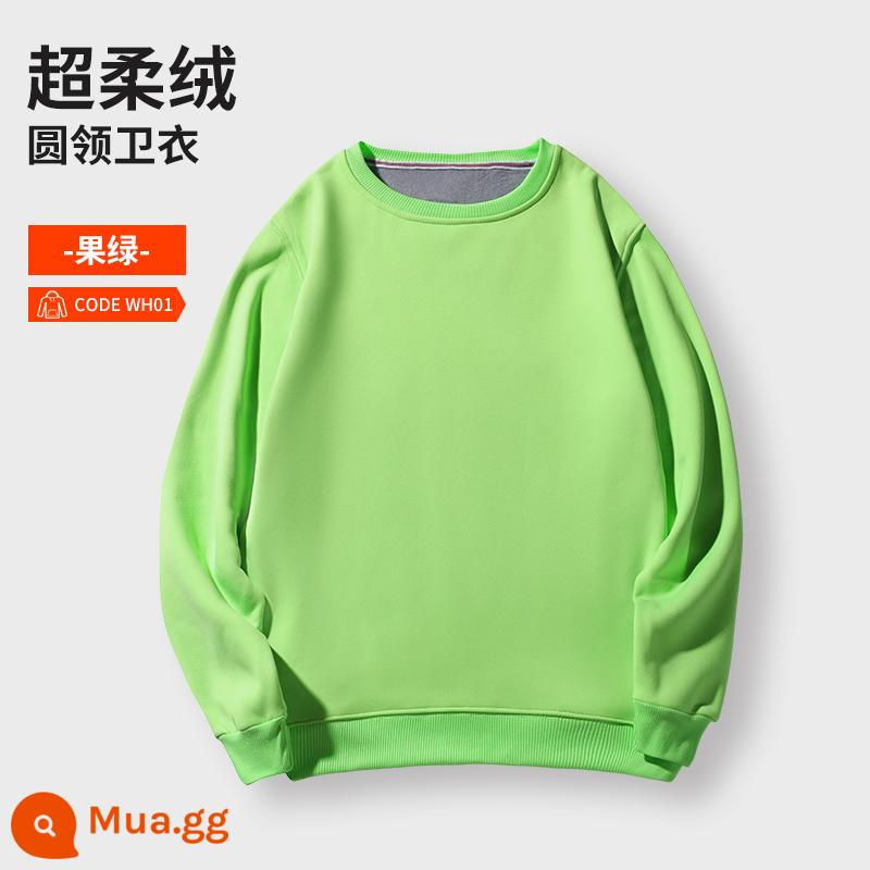 Áo len tùy chỉnh quần áo làm việc tự làm hoodie áo khoác nam nữ in logo dài tay tùy chỉnh lớp đoàn tụ quần áo - Loại G-quả xanh