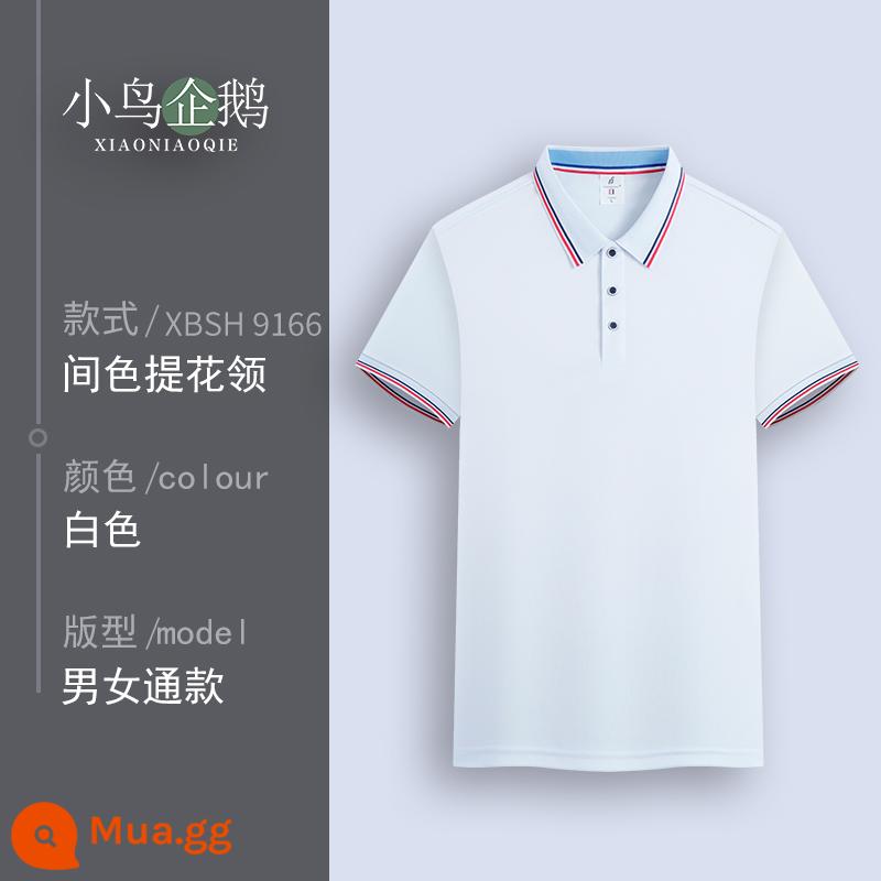 Quần áo làm việc tùy chỉnh T-shirt quần áo làm việc tùy chỉnh-thực hiện đội mùa hè cotton văn hóa quảng cáo áo POLO ngắn tay in LOGO - màu trắng