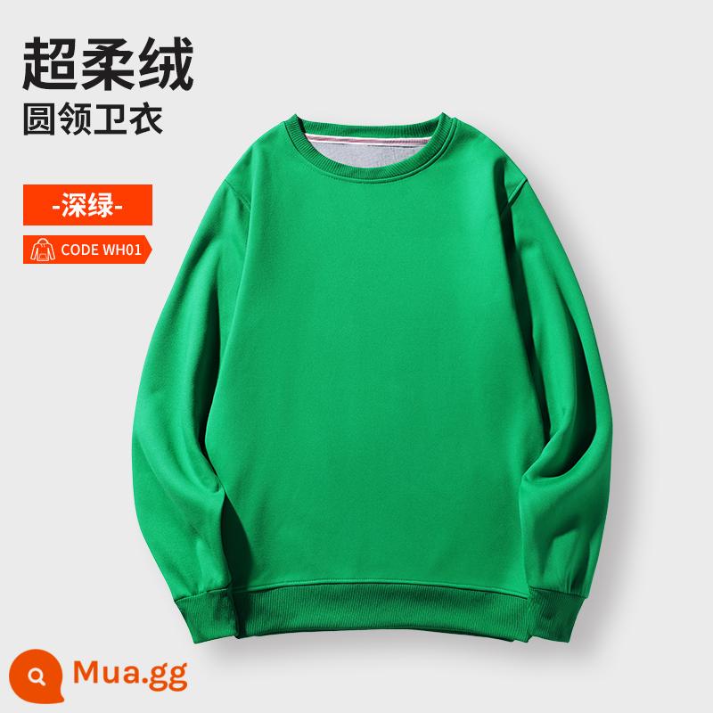 Áo len tùy chỉnh quần áo làm việc tự làm hoodie áo khoác nam nữ in logo dài tay tùy chỉnh lớp đoàn tụ quần áo - Loại G - xanh đậm