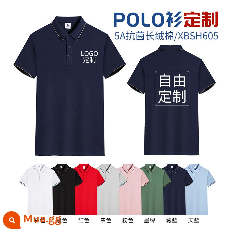 Quần áo làm việc tùy chỉnh T-shirt quần áo làm việc tùy chỉnh-thực hiện đội mùa hè cotton văn hóa quảng cáo áo POLO ngắn tay in LOGO - -------P: Mẫu cotton dài kháng khuẩn 5A 58 tệ -------