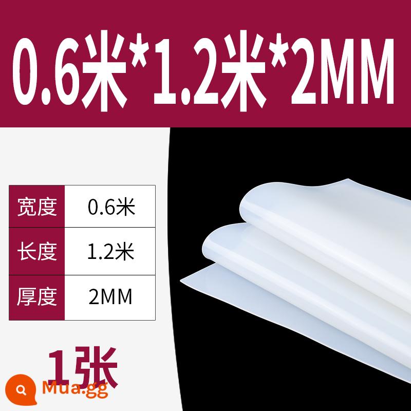 Tấm cao su silicon gia công cao su chịu nhiệt độ cao Đệm đệm chống sốc Gioăng silicon Cao su silicon dày 13510mm đàn hồi cao - 0,6m * 1,2m * 2mm