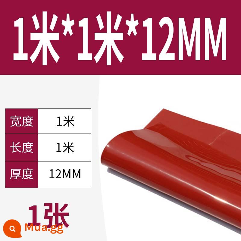 Tấm cao su silicon gia công cao su chịu nhiệt độ cao Đệm đệm chống sốc Gioăng silicon Cao su silicon dày 13510mm đàn hồi cao - 1m*1m*12mm[đỏ]