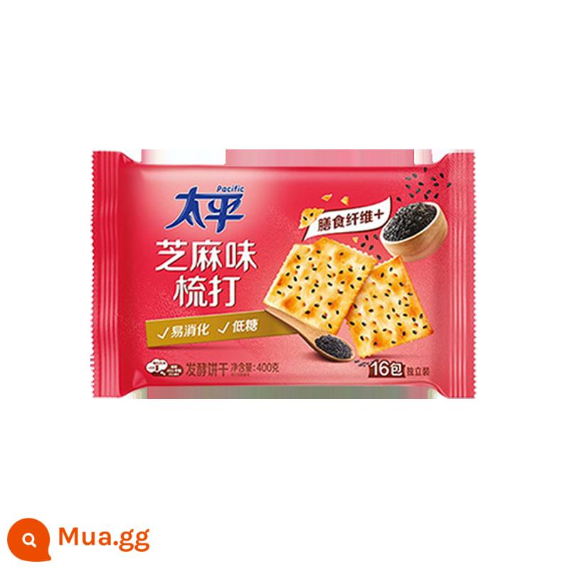 Taiping Soda Bánh Quy 800G Mặn Sữa Muối Hẹ Hương Vị Soda Bánh Quy Hộp Quà Ăn Sáng Thông Thường Đồ Ăn Nhẹ - Hương mè 400g*1 túi